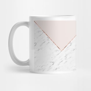 Peony blush geometric marble Mug